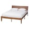 Baxton Studio Salvatore Mid-Century Modern Walnut Brown Finished Wood King Size Platform Bed 235-13239-ZORO - alternate 1